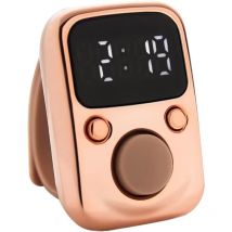 1PCS Number Counter Clicker Finger Display Manual Counting Tally Clicker Timer Football Counter usb Charging Decompression Manual Counter Rose Gold