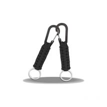 2 pcs 162.21 Mousqueton porte-clés, mousqueton porte-clés portable, porte-clés résistant à l'usure, paracorde avec mousqueton, adapté aux sports de