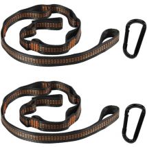CSPARKV 2 PCS Sangle Hamac Sangle Balancoire Arbres Fixation Hamac pour Balançoire Hamac Camping ou Siège Suspendu (3M avec 2 Mousquetons)