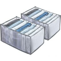 Csparkv - 2 pièces Boîte de Rangement Pour Jeans Organisateur de Tiroir Organisateur de Vêtements Convient Pour le Stockage de Vêtements