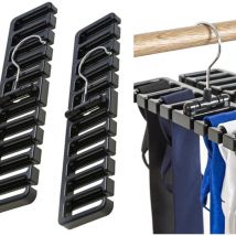 Csparkv - 2 Pièces Rangement Ceinture avec Crochet Pivotant à 360°Porte Cravate Porte Ceinture Support de Ceinture Robuste et Durable pour Ceintures