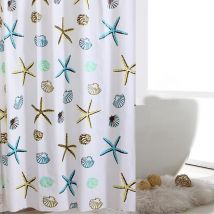 200x200 cm Rideau de Douche Résistant à Moisissure pour Salle de Bain 180/200/220/240 cm - Bleu Extra Long Rideau de Douche, peva Rideau Salle de