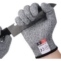 Csparkv - 22×10×1cm)Gants de Travail Anti Coupures, Protection de Niveau 5 et Certifié EN388 Gants Securite Enfant Femme, Gants de Coupe pour