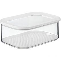 Csparkv - 22.5x18x8.7cm White Boîte de Rangement de avec Couvercle - Pour les Morceaux et les Tranches de Fromage - Conteneur Hermétique - Boîte de