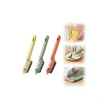 26.3x8.4cm Éplucheur de légumes/fruits avec brosse, brosse flexible pour légumes, fruits et légumes, brosse pliable, gommage aux légumes et aux