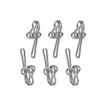 CSPARKV 28x12mm Crochets à Rideaux Robustes - 100 pcs - Crochet en Métal Solide pour Rideau, Rideau de Douche - Crochet a Rideau Versatile et Facile