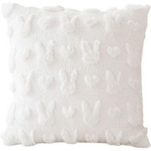 Csparkv - 2PCS Pâques Lapin Décoratif Taie d'oreiller, Belle Peau De Lapin Holding Taie d'oreiller, Douce Taie d'oreiller avec Fermeture à Glissière
