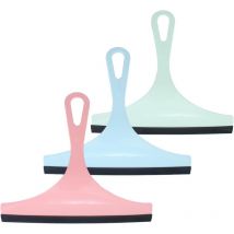 CSPARKV 3 Pcs Raclette de Douche,Raclette Vitre,Raclette Salle De Bain,pour Salle de Bain,Porte en Verre,Miroir,Fenêtre,Carrelage,Sol(Bleu + Vert +