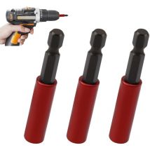 Csparkv - 3 Stück schlagfester Bithalter mit Sechskantschaft, Schraubendreherbit für elektrische Bohrmaschinen, Schraubendreherbithalter,