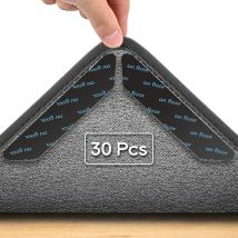Csparkv - 30 Pcs Anti Derapant Tapis,Rug Grippers,Antiderapant Autocollants de Tapis,Anti Glisse Tapis Réutilisable,Triangulaires Tapis Antidérapant