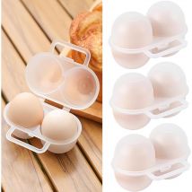 Csparkv - 3PCS Boîte à Oeufs,Portable Porte-Oeufs Plastique,Conteneur de Stockage D'oeufs,Boîte de Rangement d'Oeufs pour Frigo Réfrigérateur