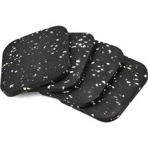 4 Pièces Antiderapant Patin en Caoutchouc 100 100 10mm Tampon Caoutchouc Patins Antidérapants Meuble pour Meubles lit Machine à Laver et sèche-Linge