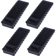 Csparkv - 4 Pieces Rubber Door Stopper, Non-Slip Durable Door Stops Block Doorstops Stackable Door Stopper for All Types of Floors Indoor and Outdoor