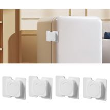 4er-Pack wasserdichte Kinder-Kühlschrankschlösser mit Klebepads, kindersichere Schrankschlösser, Ofenschloss für Kinder, Mini-Kühlschrankschloss