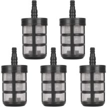 CSPARKV - 5 filtros para manguera de jardín (DBAILY, acero inoxidable), filtro de bomba de succión de agua de doble capa, cifrado para tuberías de