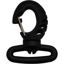 5Pcs Mousqueton ovale pivotant en plastique noir avec fermoir mousqueton - Csparkv