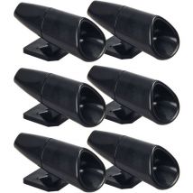 6 pack Sifflets de cerf Avertissement de la faune sifflet ultrason anti gibier pour voitures, véhicules, motos, noir Ultrasonique Cerf Attention