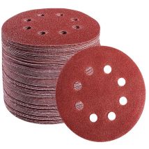 60 8-hole discs - Sanding discs Sandpaper for sanding 125mm Random Orbital Sander - Csparkv