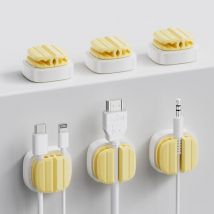 Csparkv - 6er-Pack Kabel-Organizer-Federhalter-Clips, verstellbarer Computer-Kabel-Organizer für Schreibtisch, Küche, Auto, Wand, Desktop,