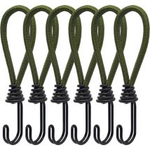 Csparkv - 6pcs Tendeur en Caoutchouc avec Crochets en Spirale pour Tentes, bâches, bannières en pvc, Pavillons, Trampolines, Voile d'ombrage