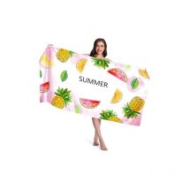 70cmx140cm Serviette de Plage en Microfibre Grande, Serviette de Plage Femme - Couverture de Plage légère, Anti-Sable et à séchage Rapide -pour