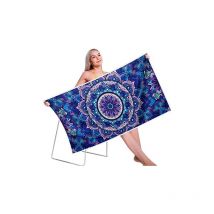 75x150 Serviette de Plage Serviette de Plage en Microfibre, Grande Serviette de Plage, Absorbante, Séchage Rapide, Sable Antiadhésif, Convient pour