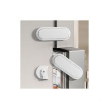 Csparkv - 8 Pièces Bloque Porte Bébé, Bloc Porte Securite Bebe, Securite Placard Enfant pour FenêTre RéFrigéRateur, AdhéSif Fort Sans PerçAge, Blanc
