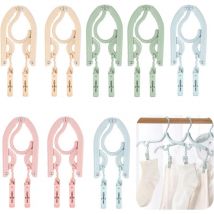 Csparkv - 8 Pièces Cintre Pliant (avec Pince) Cintres Pliable Voyage Cintres de Voyage Pliable et Portable Cintre Bebe Cintres Portable Convient aux