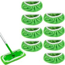 Csparkv - 8 Pièces Tampons de Vadrouill, Mop Remplacement des Tampons, Lavables Chiffons de Rechange, Mop Pads en Microfibres, Lingettes Reutilisable