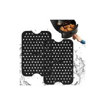8 pouces Doublure de Friteuse à Air,2pcs Tapis de Friteuse à Air en Silicone Doublures de Friteuse à Air Réutilisables pour Four,Friteuse à Air Chaud