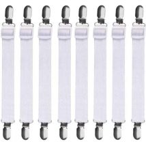 CSPARKV 8Pcs (60cm à 200cm) Tendeur Drap Housse Lit Drap Réglable,Tendeurs de Maintien,Convient à Tous Lits et Matelas,Noir