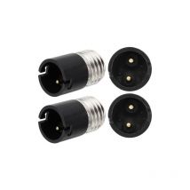 Adaptateur de Douille d'Ampoule E27 vers B22, Lot de 4 Convertisseurs de Base d'Ampoule pour Luminaire Suspendu, Lustre, Noir - Csparkv