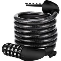 Csparkv - Antivol Velo,Cadenas de velos Long 120cm x 12mm,Câble Antivol pour Vélo Scooter Motos Portail Vélo avec 5 Chiffres Intelligente Code et