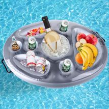 Aufblasbarer Getränkehalter, schwimmende Bar, Saft-, Bier-, Getränketablett, Obstsalat-Buffet-Server, große Kapazität für den Außenbereich,