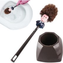 Csparkv - Brosse De Toilette Macron, Brosse wc France Président Balai De Toilettes Brosse De Toilette Humoristique wc Drôle Commandant dans La Merde