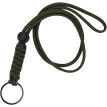 Cordon tour de cou pour clés – Collier paracorde tressé avec clip en métal – Lanière porte-clés réglable pour activités de plein air pour enfants,