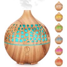 CSPARKV Diffuseur d'huiles Essentielles 180ML, Humidificateur Diffuseur Parfumé Aromathérapie Ultrasons USB avec 7 Lumières Couleur LED Diffuseur