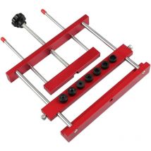 Csparkv - Gabarit de mortaisage en vrac pour menuiserie Outil de menuiserie Outil de menuiserie en alliage d'aluminium Routeur Modèle avec 7 manchons