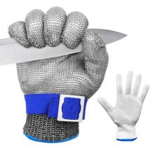 Gants anti coupure niveau 9, gant anti coupure cuisine, gant huitre protection, gant de boucher en maille, gants résistants coupures acier