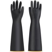 Gants de protection chimiques pour homme - Gants industriels chimiques - Gants longs imperméables - Gants de bassin - Gants de travail résistants à