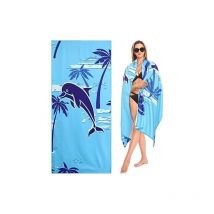 Grande Serviette de Plage, 150 x 70cm Drap de Plage, Serviette Microfibre, Serviette de Plage Anti Sable Sechage Rapide pour Plage/Piscine/Chaises de