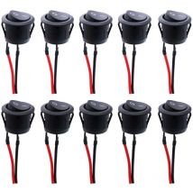 Csparkv - Interrupteur à Bascule Rond, ca 6 A/125 v, 3 A/250 v Interrupteur à Bascule 2 Broches, Bouton De Verrouillage Interrupteur,pour Voiture,