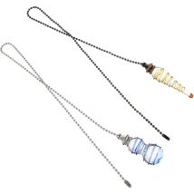 Csparkv - Juego de 2 cadenas para ventilador de techo con decoración de luz, accesorios para lámpara colgante para luminaria de techo
