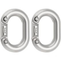 Csparkv - Kettenglieder aus 316 Edelstahl, 6 mm, geteilter Verbinder, robustes Kettenglied zur Kettenverbindung, 22 x 12 mm, Silber, 4 Stück