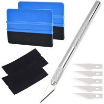 Kit Covering,Outils de Film pour Papier peint,Fenêtre Voiture,Carrelage Vinyle,Raclette pour Pose Adhesif,avec Squeegee au Silicone,Couteau Universel