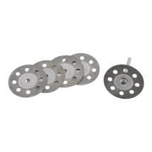 Csparkv - 10Pcs Dremel Diamond Discs, Dremel Disc, 30mm 8 Hole Diamond Cutting Discs, Diamond Discs with 2 Mandrels, Mini Cutting Discs for Rotary
