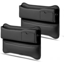 Csparkv - Lot de 2 boîtes de Rangement Voiture Siege Avant pour sièges de Voiture avec Trou pour câble - Organiseur de siège de Voiture Avant