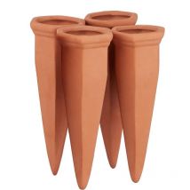 CSPARKV Lot de 4 Accessoire d’arrosage, Bouteilles d’1 L en Plastique ou vin, Terre Cuite