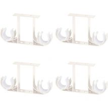 Lot de 4 Supports de Tringle à Rideaux en Alliage d'Aluminium pour Tringle à Rideaux de 28 mm (Blanc) - Csparkv