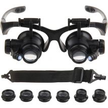 Csparkv - Loupe à montage frontal, loupe, loupe, loupe, loupe pour bijoutier, montre - Kit de réparation pour la lecture, la réparation de bijoux, la